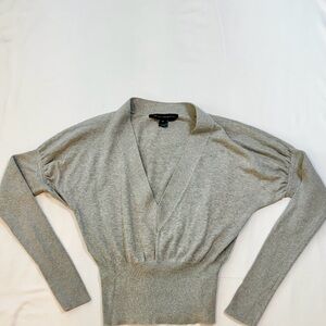 French Connection Dolman Gray V-Neck Sweater